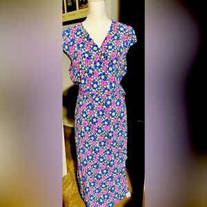 J . Crew Floral print Midi length Wrap Dress    FINAL PRICE ......FINALAL PRICE